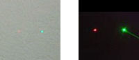 laser rouge et vert