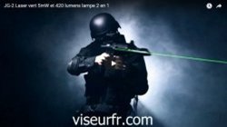 JG-2 Laser vert 5mW et 420 lumens lampe 2 en 1