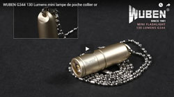 WUBEN G344 130 Lumens mini lampe de poche collier or