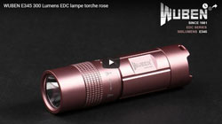 WUBEN E345 300 Lumens EDC lampe torche rose