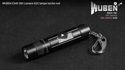 WUBEN E349 260 Lumens EDC lampe torche noir