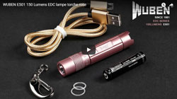 WUBEN E501 150 Lumens EDC lampe torche rose