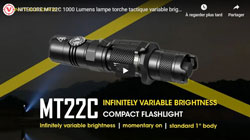 NITECORE MT22C 1000 Lumens lampe torche tactique variable brightness