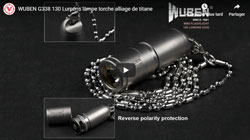 WUBEN G338 130 Lumens lampe torche alliage de titane