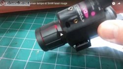 JGSD Combo LED 200 lumen lampe et 5mW laser rouge