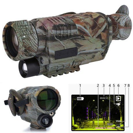 5x40 Monoculaire numÃ©rique de vision nocturne camouflage