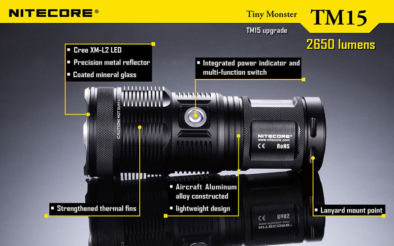 TM15 2650 lumens lampe torche