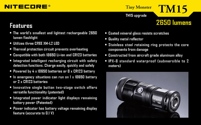 Nitecore TM15 lampe