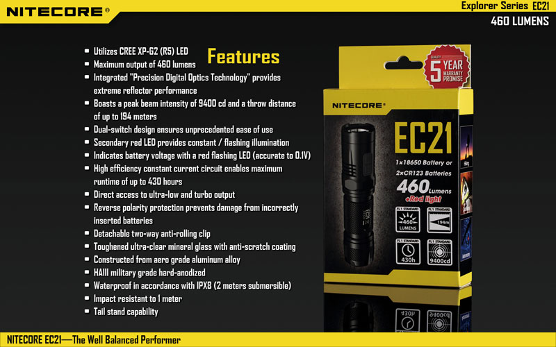 Nitecore EC21 lampe