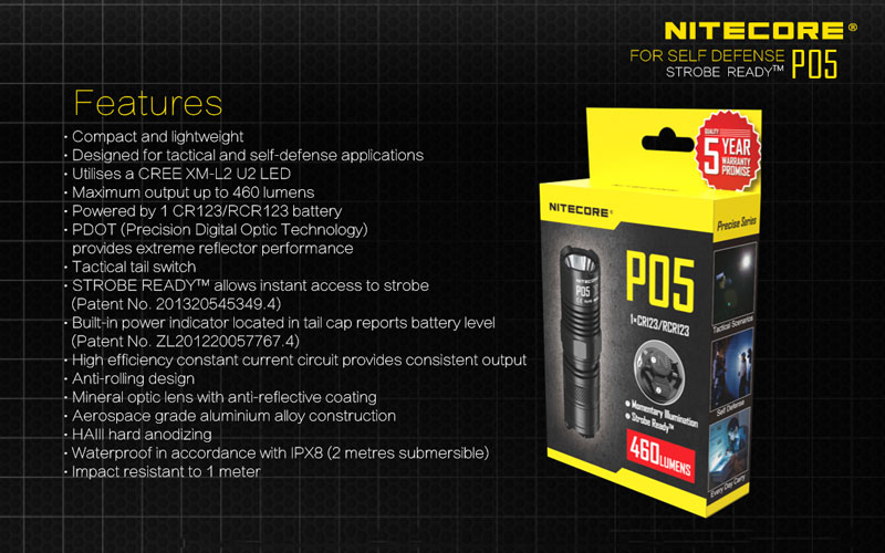 Nitecore P05 lampe