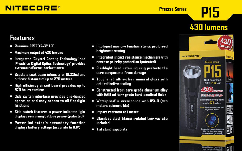 Nitecore P15 lampe