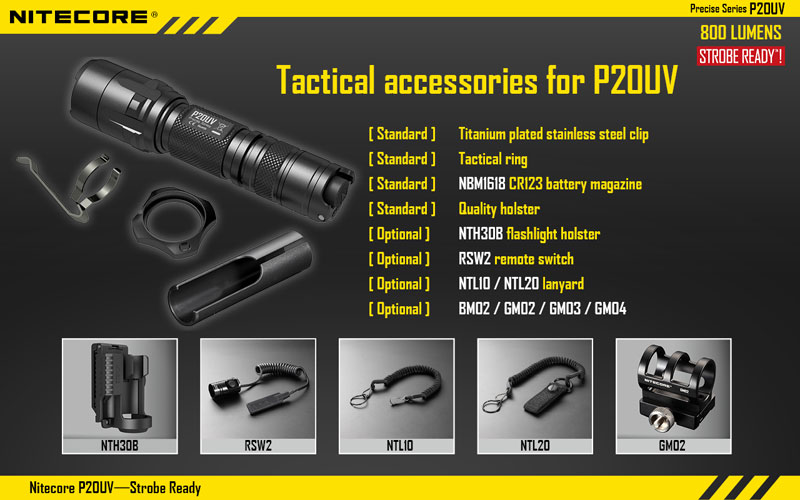 P20UV accessoires tactique
