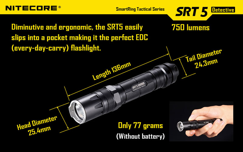 Nitecore SRT5 Defender lampe