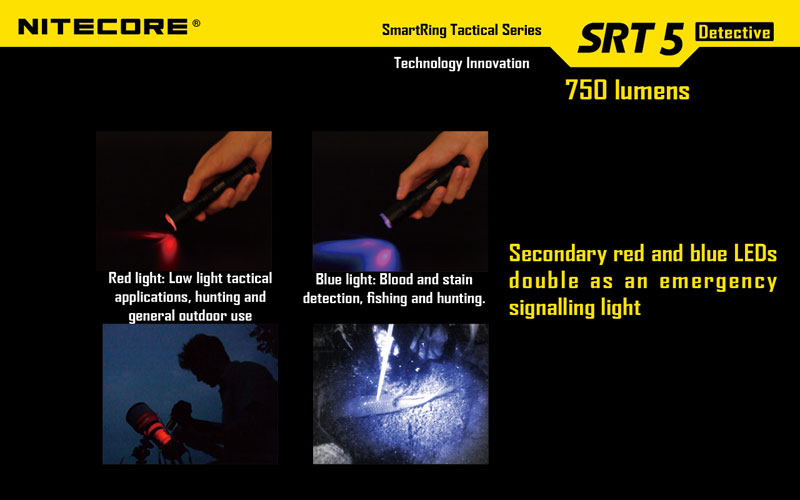 SRT5 lampe rouge et bleu