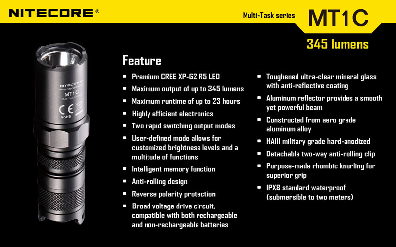 Nitecore MT1C lampe