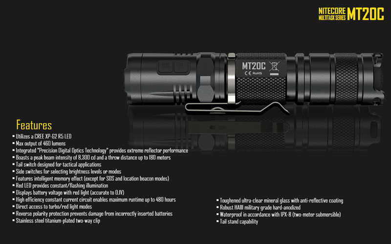 Nitecore MT20C lampe