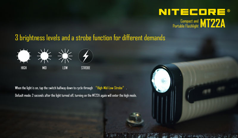 Nitecore 260 lumens lampe torche