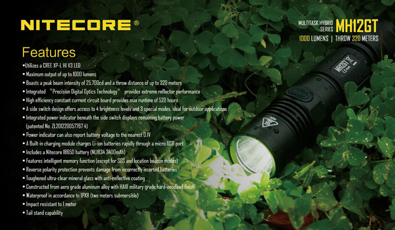 Nitecore MH12GT lampe