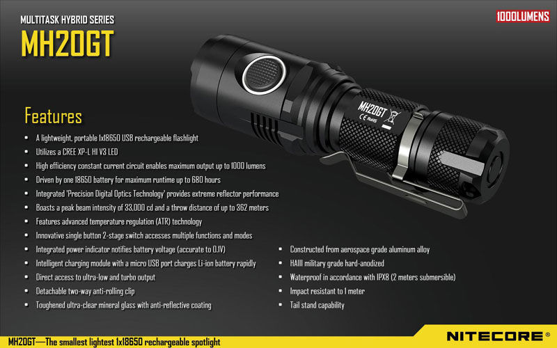 Nitecore MH20GT lampe