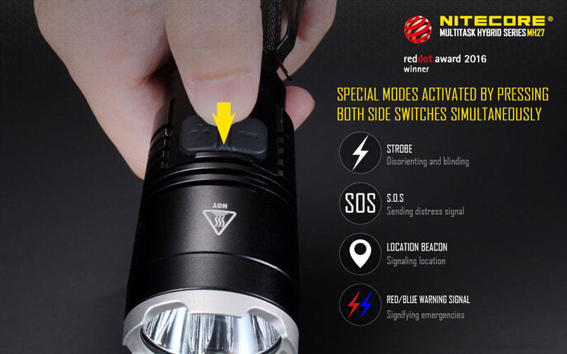 Nitecore MH27 interrupteur lampe