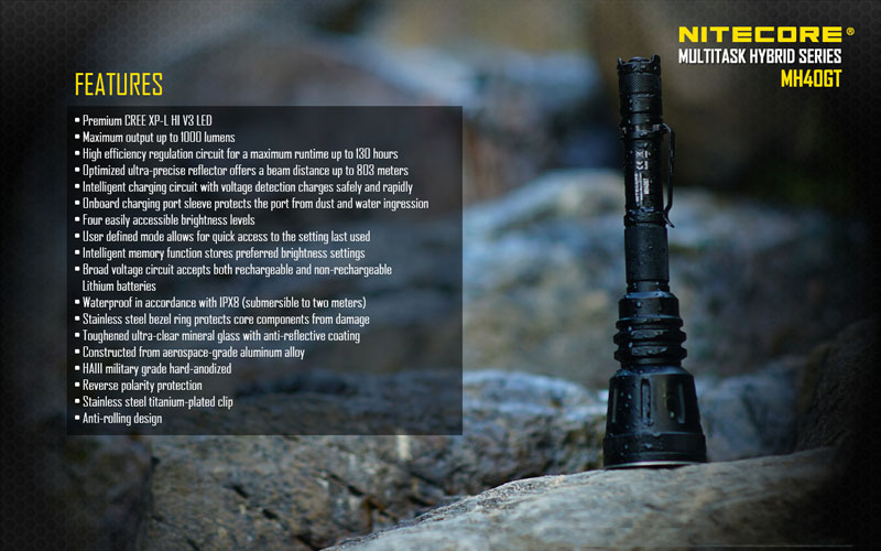 Nitecore MH40GT lampe