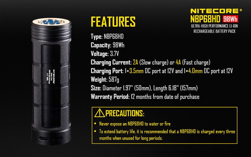 NBP68HD batterie rechargeable