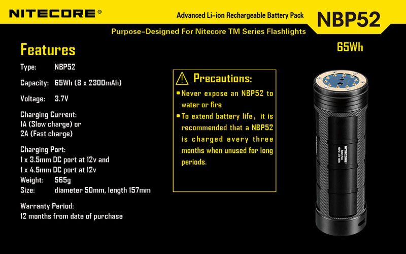 Nitecore NBP52 batterie