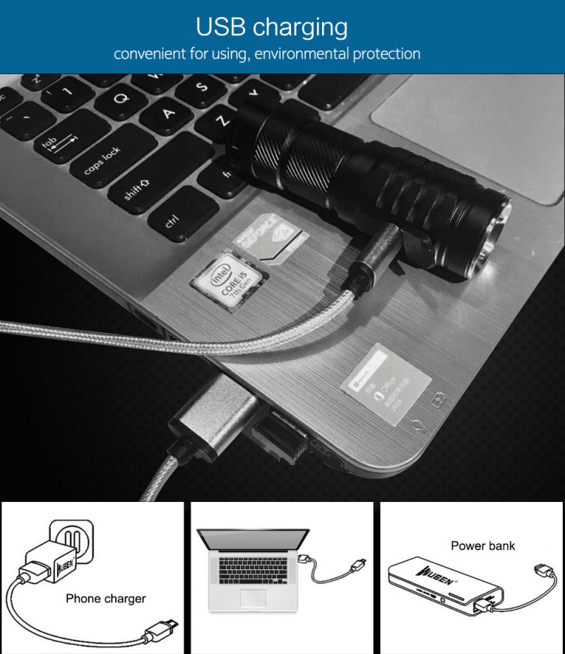 lampe torche USB rechargeable