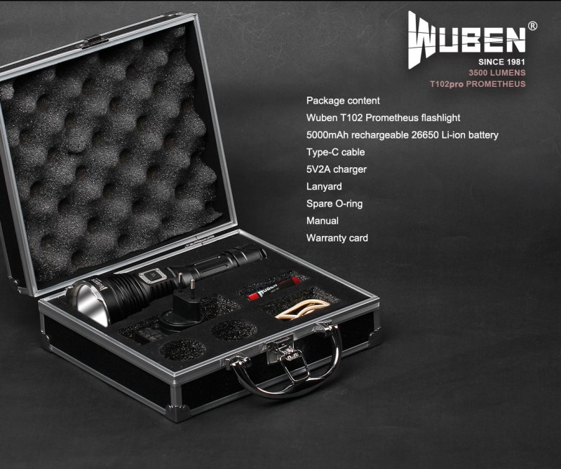 WUBEN T102Pro Prometheus lampe torche