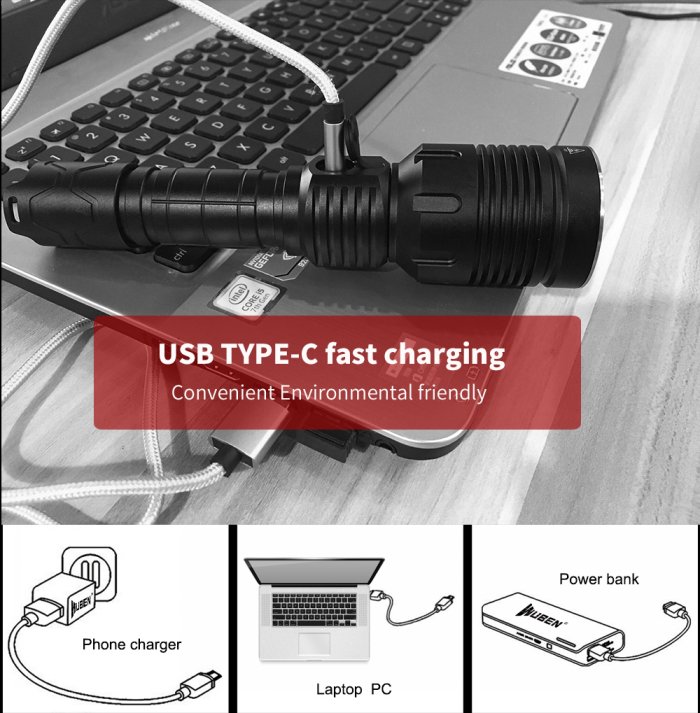 USB rechargeable lampe torche