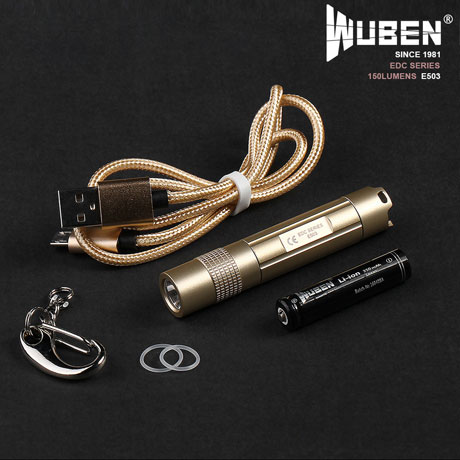 WUBEN E503 150 Lumens EDC lampe torche or