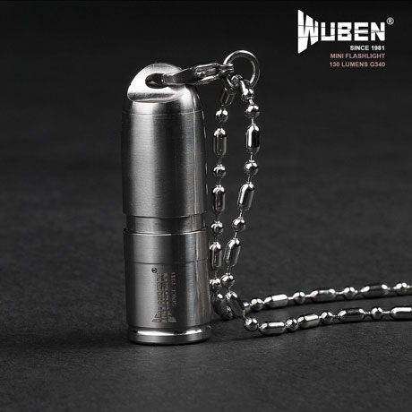 WUBEN G340 130 Lumens lampe torche acier inoxydable