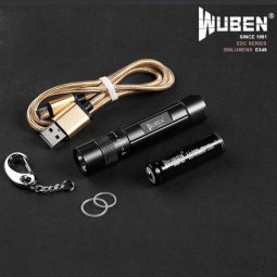 WUBEN E349 260 Lumens EDC lampe torche noir